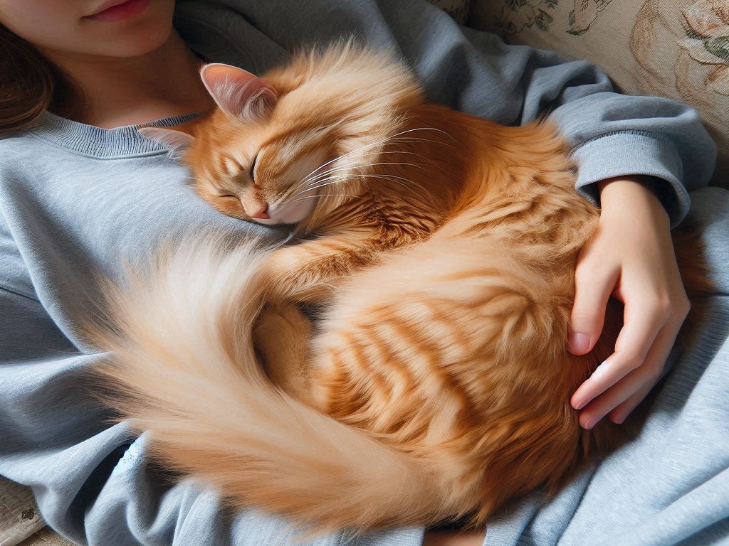 Cat Sleeps on Your Chest