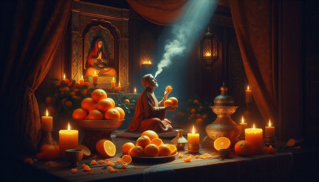 What spiritual symbolism is associated with oranges