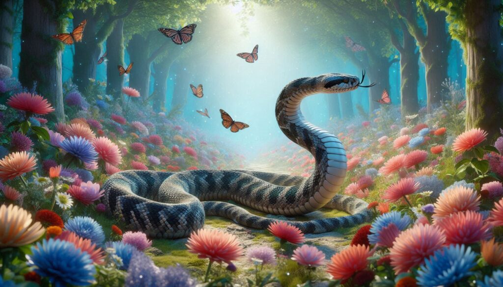 What are different dream scenarios involving a rattlesnake