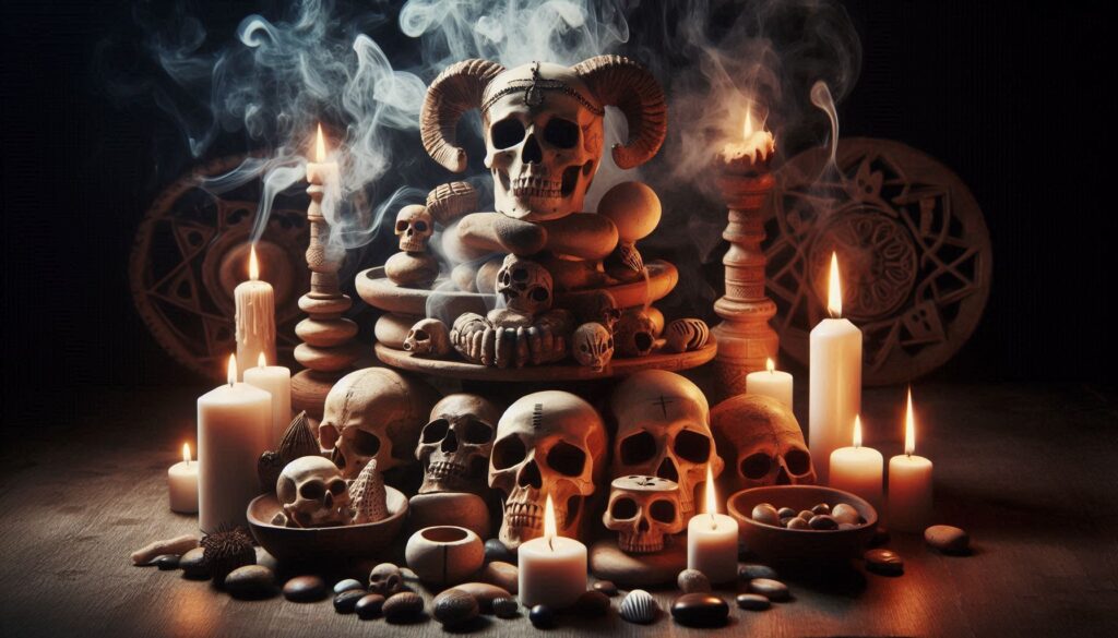 What does the skull symbolize in shamanic traditions