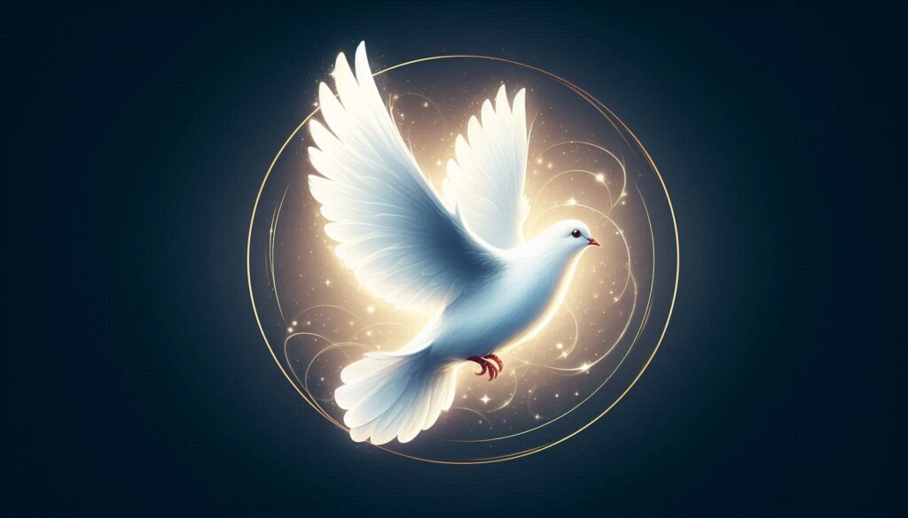 What does the white dove symbolize in Christianity