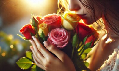 smelling roses