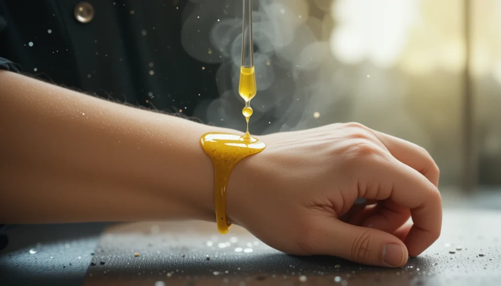 What is the history behind applying olive oil on the wrist