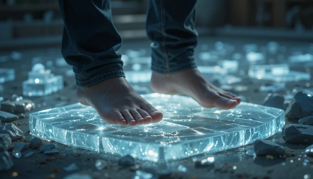 Is there a spiritual meaning behind stepping on glass in reality