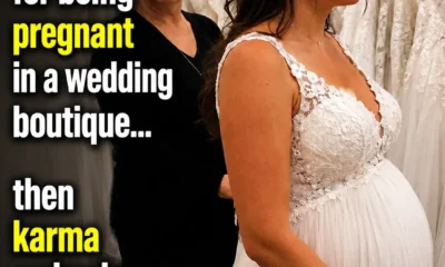 she was humiliated for being pregnant in a wedding boutique… then karma arrived within minutes