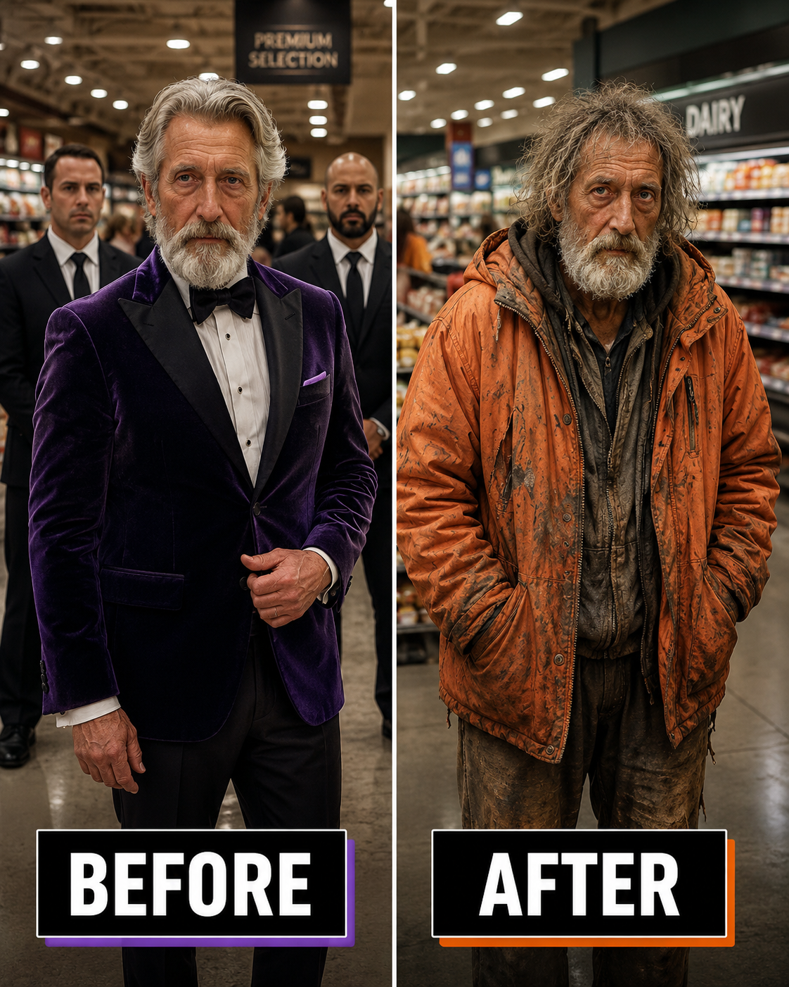 I disguised myself as homeless and walked into a supermarket to determine my heir, then someone SQUEEZED MY HAND very hard.