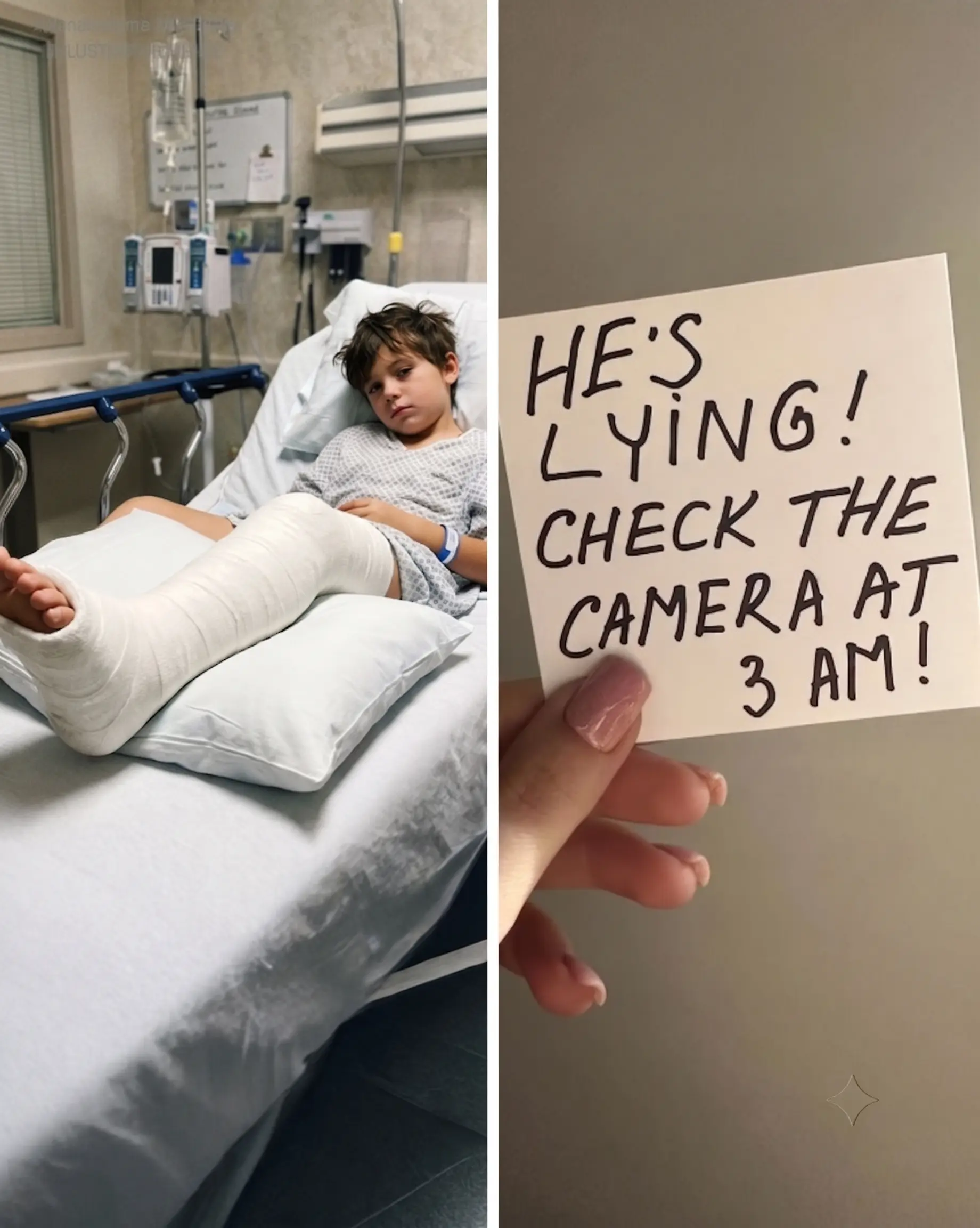 Secret Note from Nurse Exposes Father’s Lie at 3 A.M.